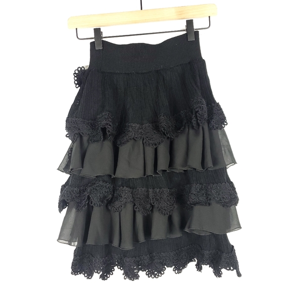 3/$25 Knitted & Knotted Ruffle Skirt | S - Picture 5 of 5